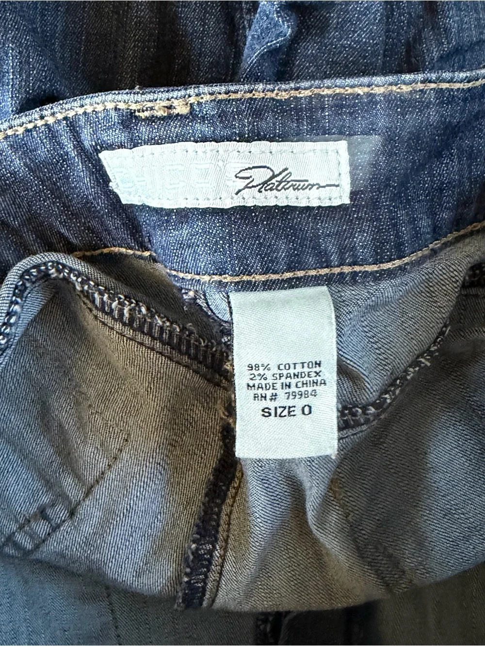 Chico’s Platinum Denim Bermuda Shorts Size 0 (US 8/10) Blue Patch Pocket Casual